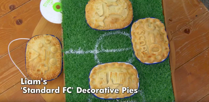Illustration for article titled The Great British Bake Off Had Soccer Game-Themed Pies